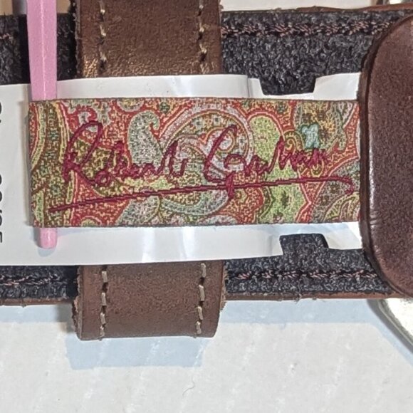 Robert Graham Appaloosa Patchwork Leather Belt 38/95 Sz 38 NWT - Picture 6 of 7